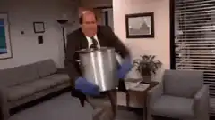 Bob Sacamano spills orange powder
