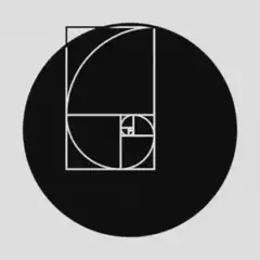 Golden spiral rotating in a circle