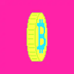 pixel art bitcoin spinning