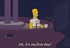 Homer Simpson first day at work