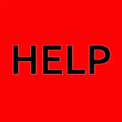 HELP text flashing on colorful backgrounds