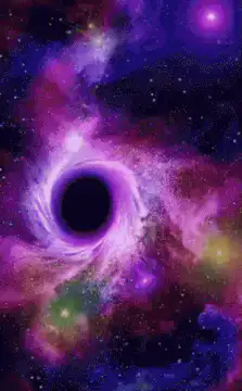 purple black hole in space