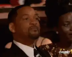 Will Smith lip syncs and looks up