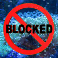 3D red blocked sign spinning