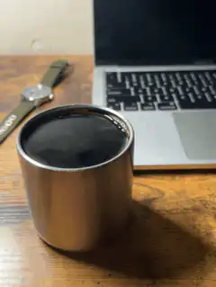Steam rising from a cup of coffee