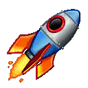 pixel art rocket launching