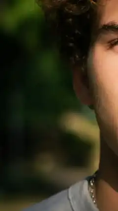 Close-up of a young man's face