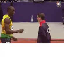 Usain Bolt Too Slow Hand Gesture