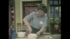 Julia Child mixing batter