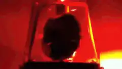 Red emergency light flashing