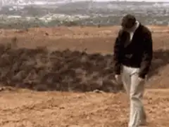 Man walking on beach