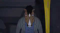 BoJack Horseman relaxing in a car