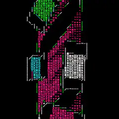 Colorful ASCII art animation