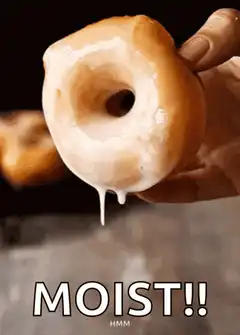 Glazed donut with dripping icing
