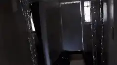 Police raid with water balloon explosion