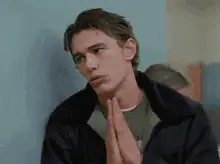 James Franco praying hands