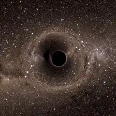 Black hole merger in space
