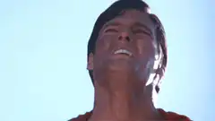 Superman screaming at the sky