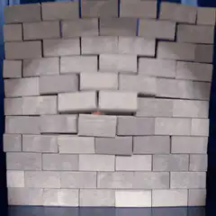 Karate master breaks brick wall