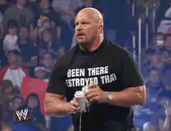 Stone Cold Steve Austin pours beer on himself