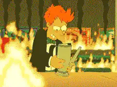 Fry drinks coffee and gets 100