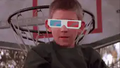 Boy in 3D glasses says future is now old man