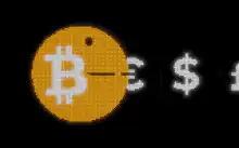Bitcoin Pac-Man eats currency symbols