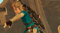 Link summons lightning in Zelda