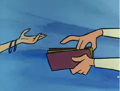 Hand giving money from wallet