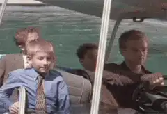 Boy falls out of boat
