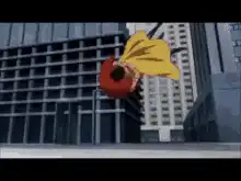 Starfire catches Robin