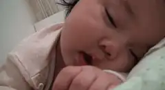 Baby sleeping and twitching