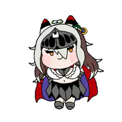 chibi knight character sitting