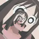 Anime girl with spiraling eyes