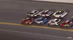 NASCAR cars racing on track