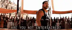 Gladiator Bitcoin Are You Not Entertained