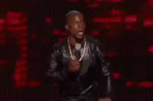 Idris Elba performing on stage