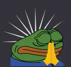 Praying Pepe with Halo