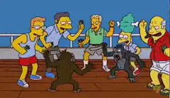 Simpsons gorilla with knives