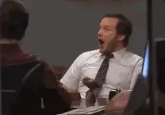 Chris Pratt excited reaction