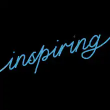 inspiring text on black background