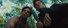 Jonah and Finn with a knife