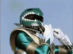 Green Ranger blows a whistle