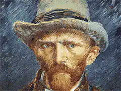 Van Gogh portraits morphing