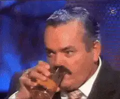 Terry Thomas drinks and laughs