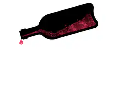 Red liquid dripping from bottle