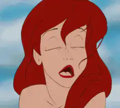 Ariel facepalms and looks annoyed