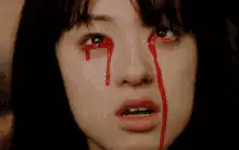 Girl with blood tears