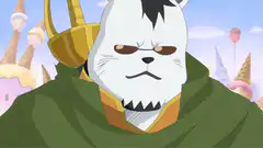 White cat character yelling