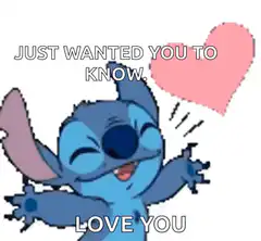 Stitch Just Wanted You To Know Love You